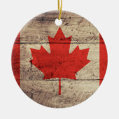 Oude Canadese vlag Keramisch Ornament (Voorkant)