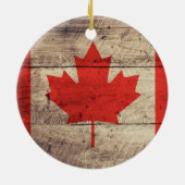 Oude Canadese vlag Keramisch Ornament (Achterkant)