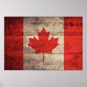 Oude Canadese vlag Poster (Voorkant)
