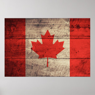 Oude Canadese vlag Poster