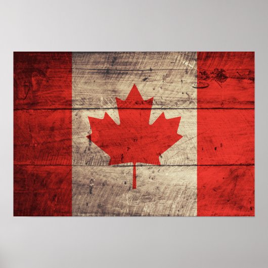 Oude Canadese vlag Poster (Voorkant)