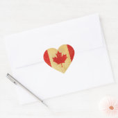 Oude Canadese vlagontwerp Hart Sticker (Envelop)