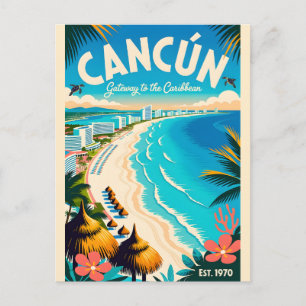 Oude Cancún Mexico Poort naar de Caraïben  Briefkaart