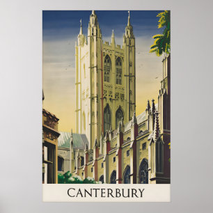 Oude Canterbury Kathedraal Engeland Reisposter Poster
