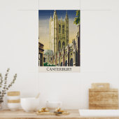 Oude Canterbury Kathedraal Engeland Reisposter Poster (Keuken)