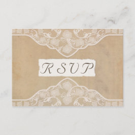 Oude Canvas, Papier & Kanten Uitziende Trouw RSVP