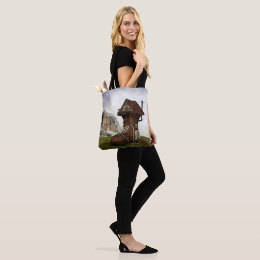 oude canvas tas (Op model)