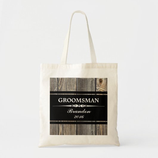 Oude Canvas tas van de Rood Black GROOMSMAN Weddin (Voorkant)