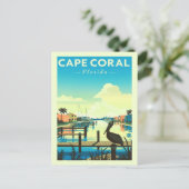 Oude Cape Coral Florida Briefkaart (Staand voorkant)