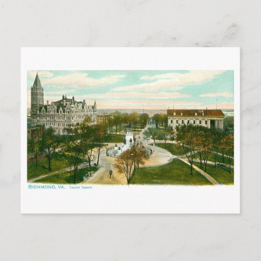 Oude Capitol Square, Richmond, Virginia Briefkaart (Voorkant)