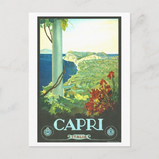 Oude Capri, Italië, Reisposter Briefkaart (Voorkant)