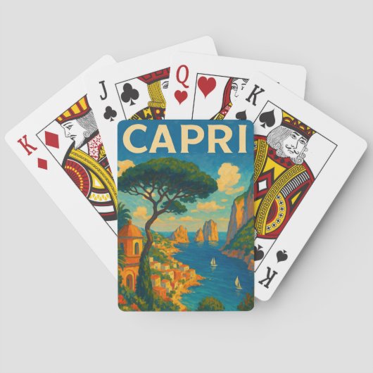 Oude Capri Italië Reizen Pokerkaarten (Achterkant)