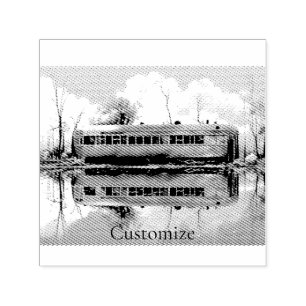 Oude Caravan Trailer RV Thunder_Cove Zelfinktende Stempel