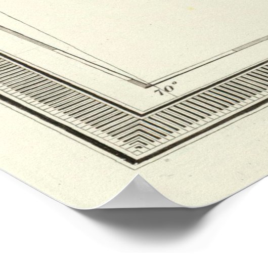 Oude Caribische kaart (1855) Poster (Hoek)