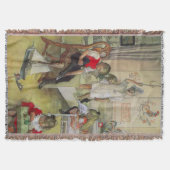 Oude Carl Larsson kerstochtend 1894 Deken (Voorkant)