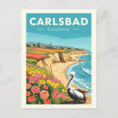 Oude Carlsbad Californië Briefkaart (Voorkant)