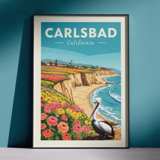 Oude Carlsbad Californië Poster