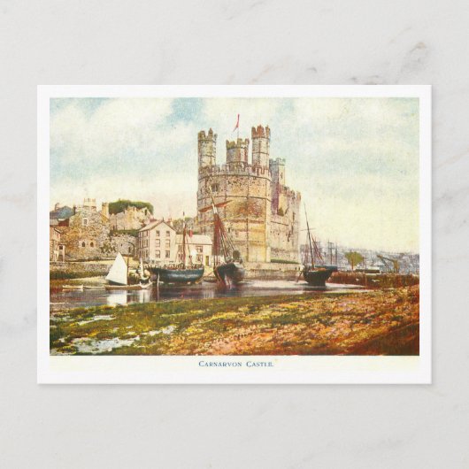 Oude Carnarvon Castle Briefkaart (Voorkant)
