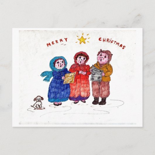 Oude Caroling Briefkaart (Voorkant)