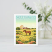 Oude Carrolton Texas Briefkaart (Staand voorkant)