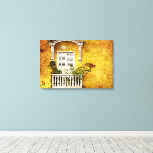 Oude Cartagena Stretched Canvas Afdrukken (Insitu (Houten vloer))