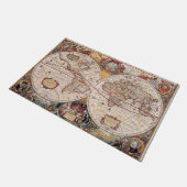 Oude cartografische kaart deurmat (Schuin)