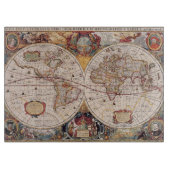 Oude cartografische kaart snijplank (Voorkant)