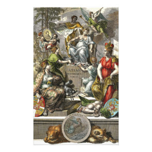 Oude cartografische kaartlijn kunst foto afdruk