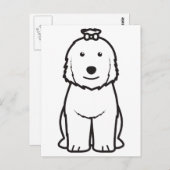 Oude Cartoon van Sheepdog Dog Briefkaart (Voorkant / Achterkant)