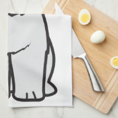 Oude Cartoon van Sheepdog Dog Theedoek (Quarter Fold)