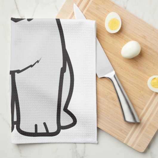 Oude Cartoon van Sheepdog Dog Theedoek (Quarter Fold)