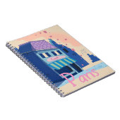 Oude cartoonscene van de straat in Parijs Notitieboek (Rechterzijde)