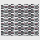 Oude cassette met Happy Birthday-tekst Cadeaupapier (Vlak)