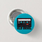 Oude Cassettebandje Ronde Button 3,2 Cm (Voorkant /achterkant)