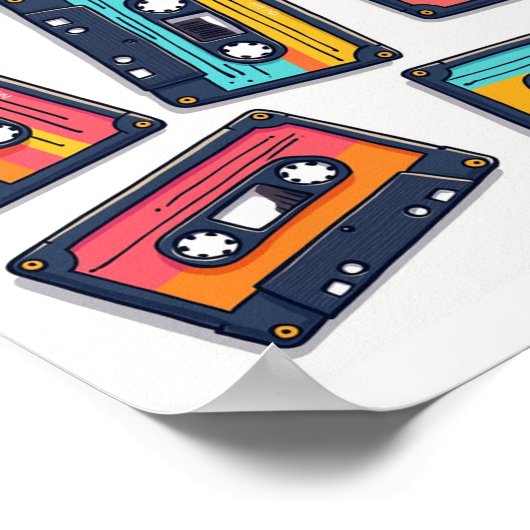 Oude cassettes poster (Hoek)