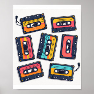 Oude cassettes poster