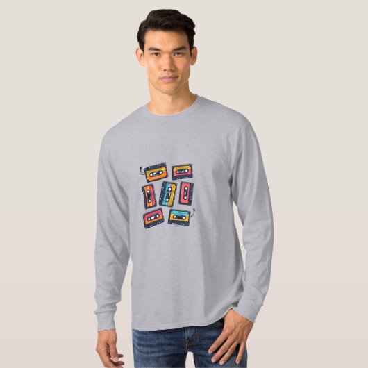 Oude cassettes t-shirt (Voorkant volledig)