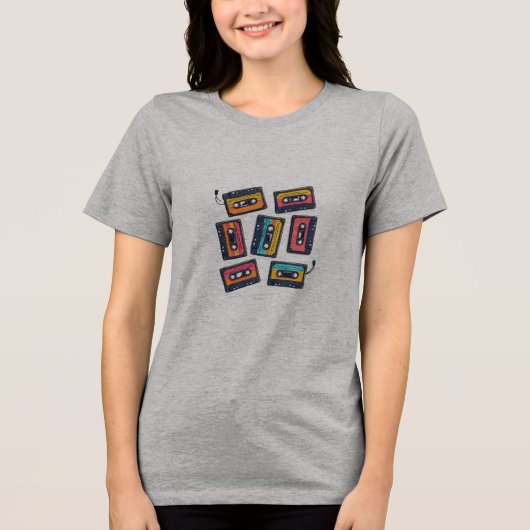 Oude cassettes Tri-Blend shirt (Voorkant)