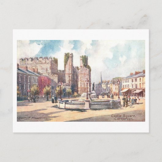 Oude Castle Square in Carnarvon Briefkaart (Voorkant)
