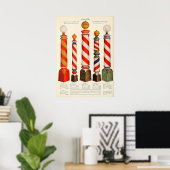 Oude catalogusposter voor herenkapper met klassiek poster (Thuiskantoor)