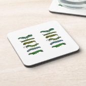 Oude Caterpillar Illustratie Mok Bier Onderzetter (Linkerzijde)