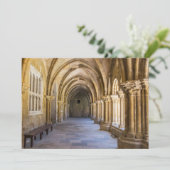 Oude Cathedraal Cloister Hallway Bedankkaart (Staand voorkant)