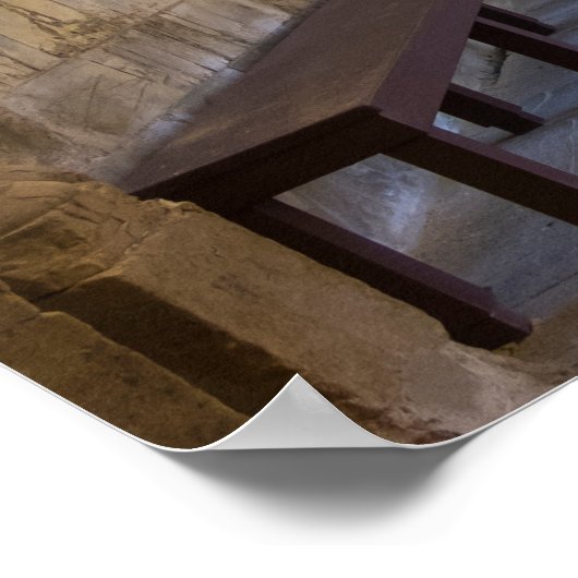 Oude Cathedraal Cloister Hallway Poster (Hoek)