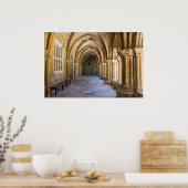Oude Cathedraal Cloister Hallway Poster (Keuken)