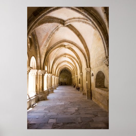 Oude Cathedraal Cloister Walkway Poster (Voorkant)