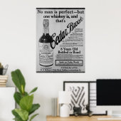  oude cedar brook whiskey druk poster (Thuiskantoor)