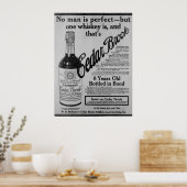  oude cedar brook whiskey druk poster (Keuken)