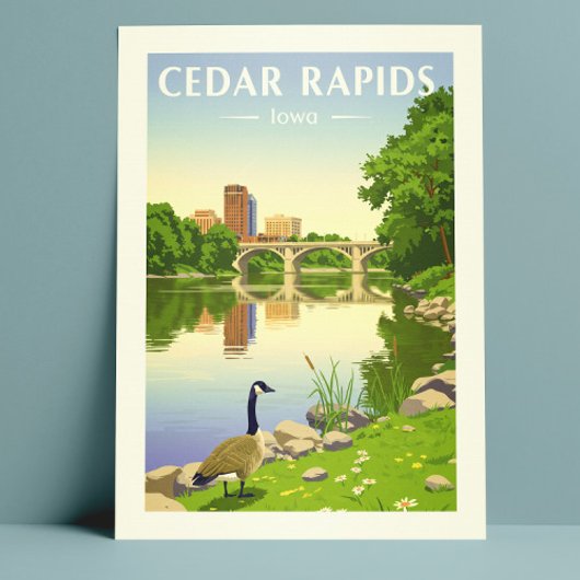 Oude Cedar Rapids Iowa Briefkaart