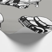 Oude Cementmolenwagen Zwart en Wit Cadeaupapier (Hoek)