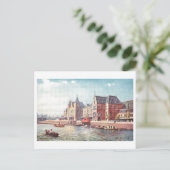 Oude Centrale Spoorwegstation, Amsterdam Briefkaart (Staand voorkant)